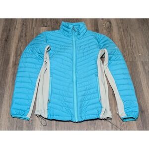 Columbia Womens Interchange Omni Heat Puffer Jacket Blue Gray‎ Size M